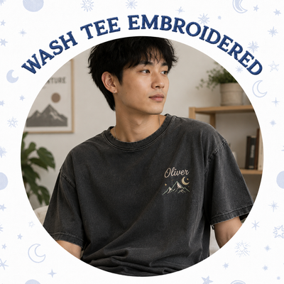 Wash Tee Embroidered