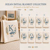 Ocean Initial Blanket Collection With Eight Personalized Whale Blankets